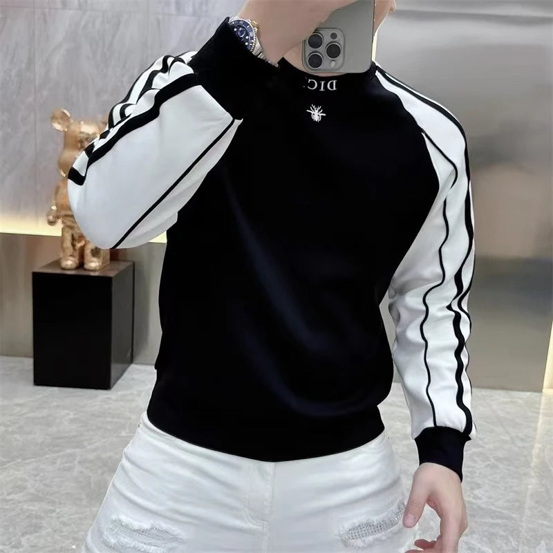 Brand Luxury Sweatshirt Men Fashion Embroidered Hoodie Pullover Versatile Casual Business Top Social Streetwear Men Clothing